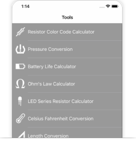 Accès aux calculateurs de DigiKey