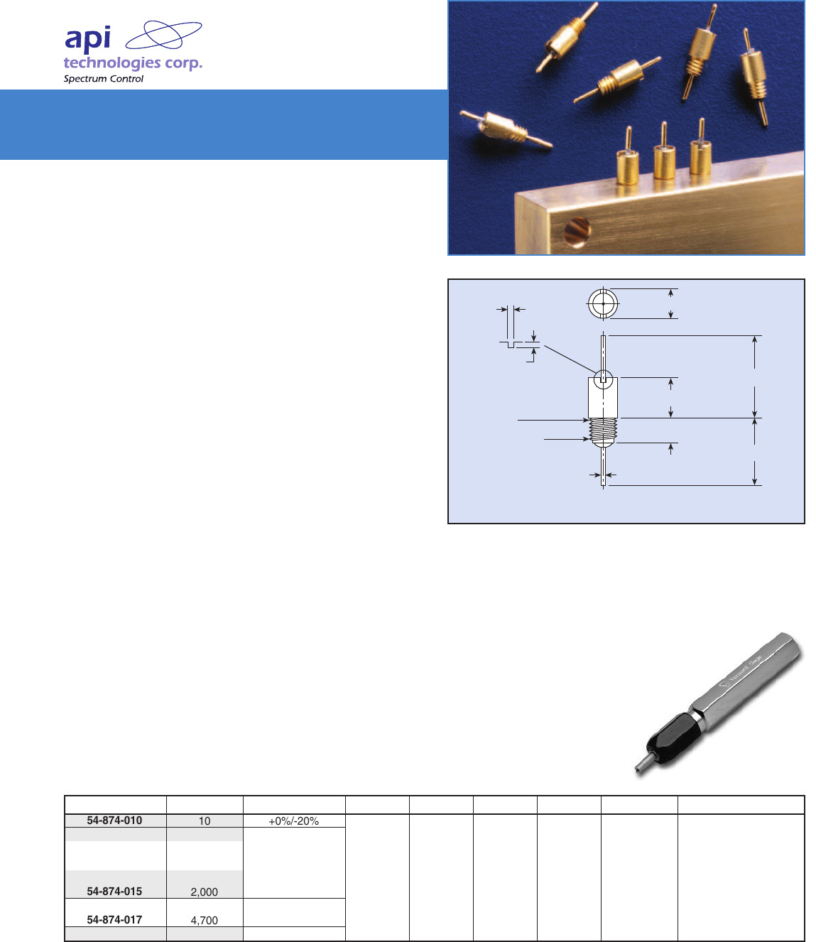 Low Pass EMI Filters Catalog Datasheet by API Technologies Corp