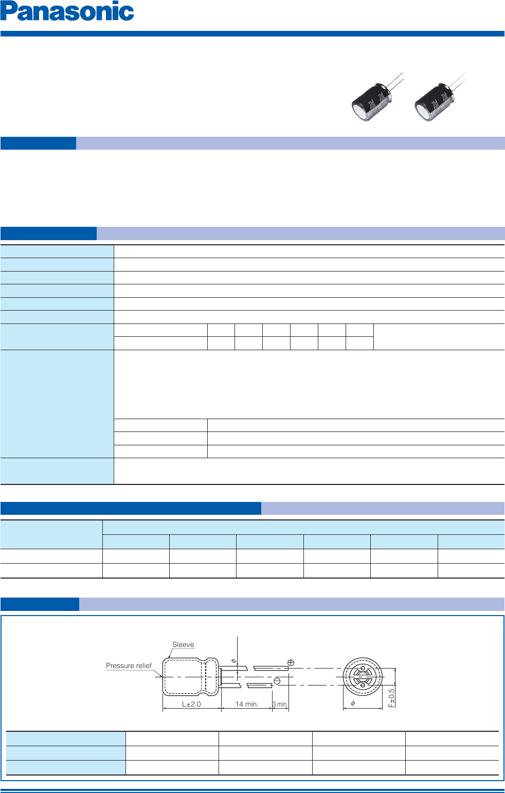 Aluminum Electrolytic Capacitor Catalog Datasheet by Panasonic Electronic Components DigiKey