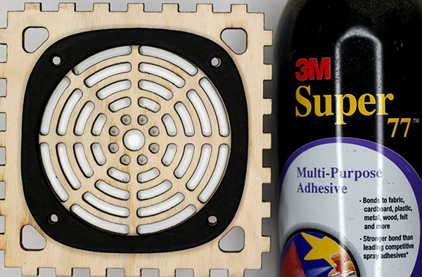 A slightly oversized foam ring is attached